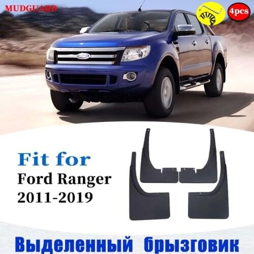 2011-2019 Front Rear 4pcs FOR Ford Ranger Mudguards Fender Mud Flap Guard Splash Mudguard Fenders car accessories auto styline
