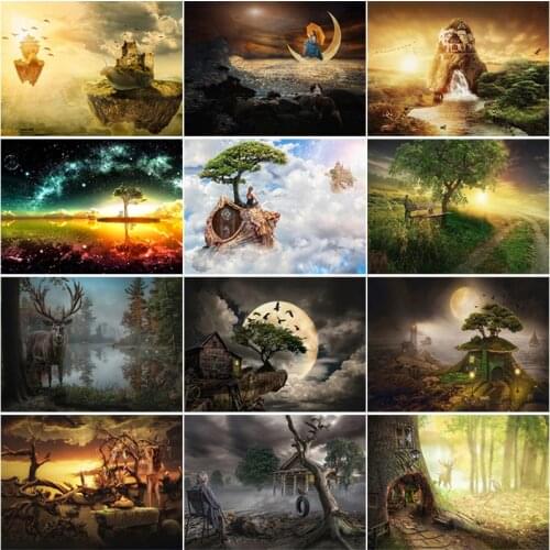 New Arrival Sky Tree DIY Diamond Painting Cross Stitch Kit Mosaic Full Drill Diamond Embroidery Home Craft Art Decoration Gift