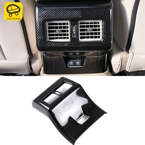CarManGo Car Accessories Back Seat Air Vent Outlet Panel Trim Cover Frame Sticker Decoration for Toyota Camry XV70 2017-2021