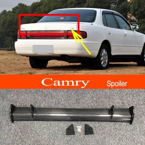 Camry LS 1991-1996 Real Carbon Fiber GT-style Car-styling Sporty Rear Trunk Wing Spoiler for Toyota Camry LS 1991-1996 Sedan