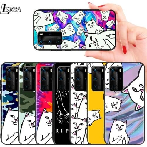 American Street Fashion Cat For Huawei Mate 10 20 X 5G 30 40 RS Porsche Design P Smart S Z Lite Pro Plus Phone Case