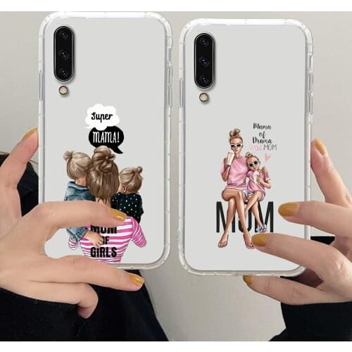 Super Dad Mom Baby Girl Phone Case For Samsung Galaxy A 3 5 7 8 10 20 21 30 40 50 51 70 71 E S 2016 2018 4G transparent pretty