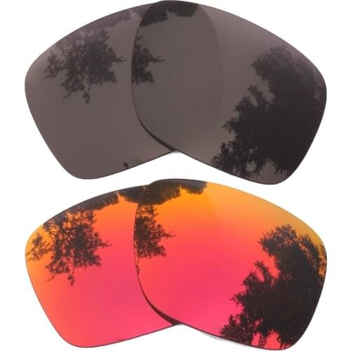 Black&Orange Red Mirrored Polarized Replacement Lenses for Holbrook Frame 100% UVA & UVB