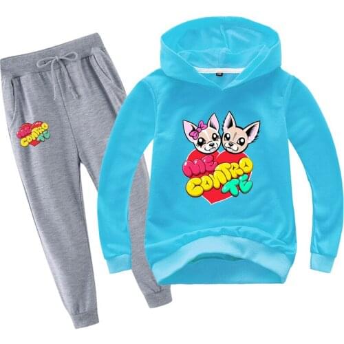 2-16Y Cute Me Contro Te Hoodies Pants 2pcs Sets Baby Boys Clothing Set Teenagers Girls Sport Suit Children Fashion Tracksuit