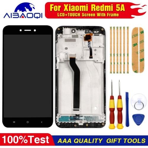 AiBaoQi For 5.0'' Xiaomi Redmi 5a LCD&Touch screen Digitizer with frame assembly lcd screen display replacment tools