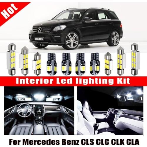 For Mercedes Benz CLS CLC CLK CLA Class W218 W219 W208 C208 W209 C209 A209 C117 CL203 LED Interior Light Kit Canbus