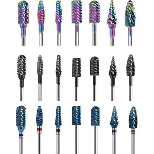 Tungsten Carbide Nail Drill Bit Cutter For Manicure Machine Electric Nail Drill Milling Cutter For Nail File Accessories