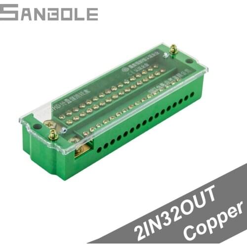 Terminal Blocks 2-in 32-out Copper Connection Box Single-phase Household Part Line Meter Box Lighting FJ6 Connector