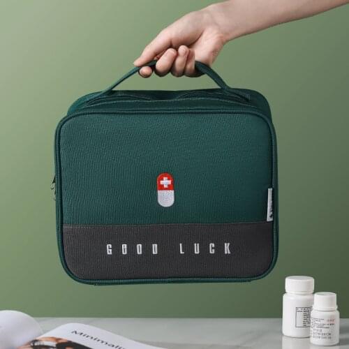 Thickened Medicine Box Large-Capacity Home Portable Waterproof Fabric Medicine Cabinet Organizer Storage Box First Aid Kit
