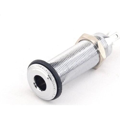 Musiclily Pro 1/4" Metal Mono Guitar Bass Barrel Output Jack Input Plug Sockets for Electric Guitar, Chrome