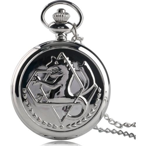 Fashion Classic Pocket Watch Animate Fullmetal Alchemist Design Quartz Analog Pendant Men Women Clock Gift Relogio De Bolso