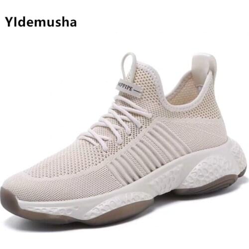 2020 Summer Men Black Vulcanize Shoes Lightweight Breathable Flats Men Mesh Shoes Loafers Casual Shoes Men Breathable Sneakers