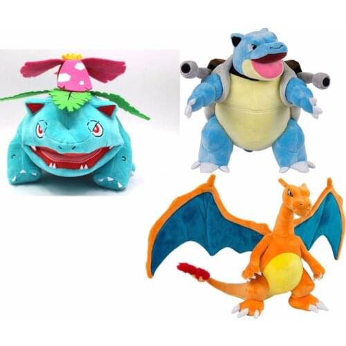 New Tomy Large Venusaur & Blastoise & Charizard JUMBO Plush Toy Gift