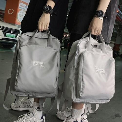NEW Original Uoct.all Schoolbag Female Ins Style Couple Wild Hand Backpack Solid Color High School College Student Backpack