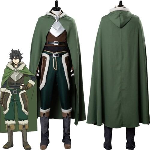 Full Set The Rising of the Shield Hero Iwatani Naofumi Cosplay Costume Cloak Adult Halloween Carnival Costume
