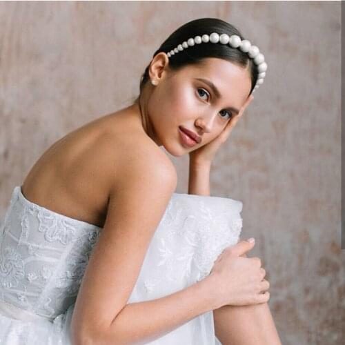 Dvacaman Wedding Hair Accessories Jewelry Simulated Pearl Headband for Women Bridal Girl Barrettes Hair Pins Kids Bobby Pin INS