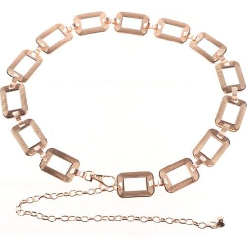 Retro Style Metal Waist Chain with Dresses Adjustable Waist Belt for Women Ladies All-match Fashion Belt VD1768