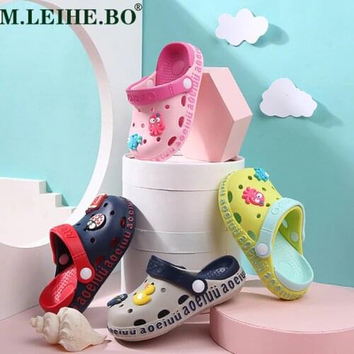 Summer Childrens Slippers Toddler Kid Boys Girls Cute Beach Sandals Slippers Flip Shoes Infant Cartoon Print Flat Heels Shoes
