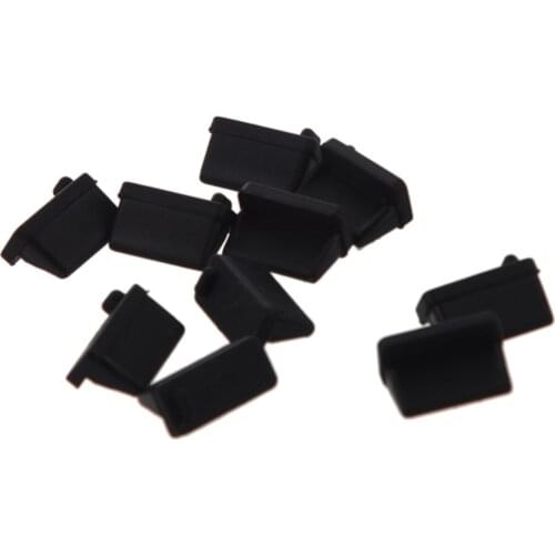 10 pcs Silicone USB port plug dustproof plug stopper protection cap black -Hot