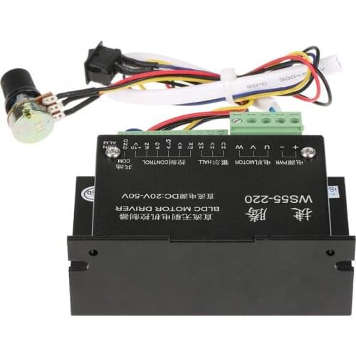 WS55-220 DC Driver Controller 48V 500W CNC Brushless Spindle BLDC Driver Controller 20000RPM With Over Current Protection