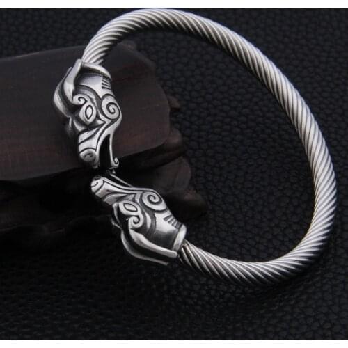 Stainless steel Dragon Bracelet Jewelry Fashion Accessories Viking Bracelet Men Wristband Cuff Bracelets For Women Bangles