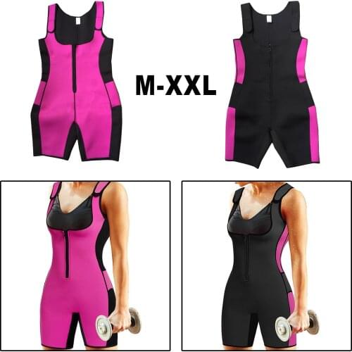 Women Sauna Vest Sweat Sports Shaper Bodysuit Slimming Weight Loss Jumpsuits