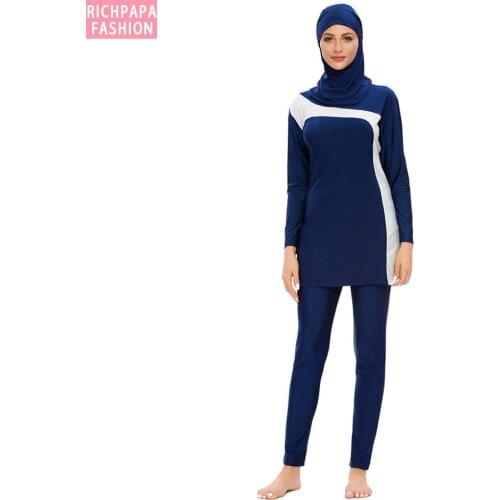 Muslim Swimwear Women Floral Print Swimwear Islamic hijab Burkinis Swiming Suit Muslim Bathing suit Long Sleeve