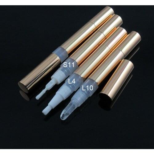 3ml gold plastic cosmetic pen for lip gloss balm mascara eyelash growing liquid/spot/whelk removal art nail toothwhitening