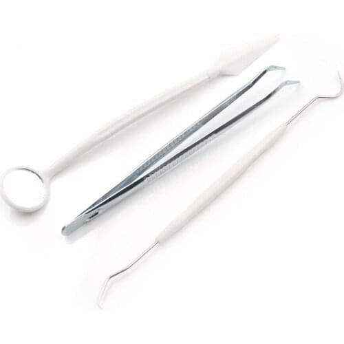 3Pcs/Lot Useful Stainless Dental Tool Set Dentist Tooth Clean Hygiene Picks Mirror Kit Wholesale