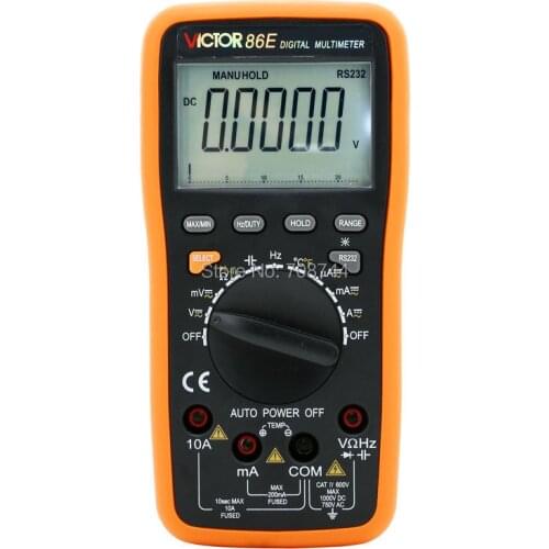 VICTOR VC86E 4 1/2 Digit Precision Multimeter / Frequency / Capacitance /Temperature with USB