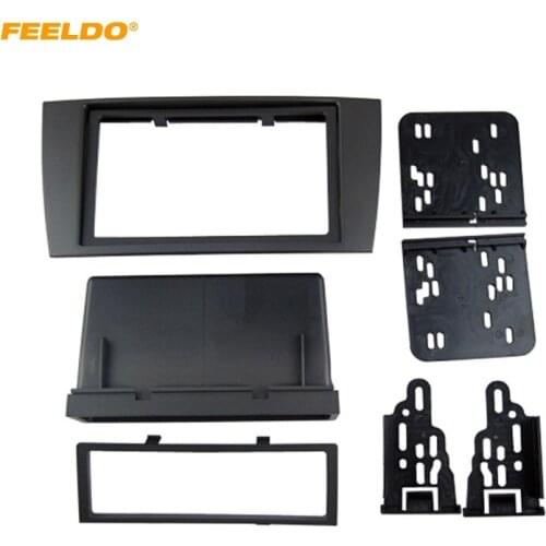 FEELDO Car 2DIN Refitting CD DVD Radio Fascia Frame for JAGUAR S&X 2003-2008 Stereo Dash Face Plate Frame Panel Mount Kit