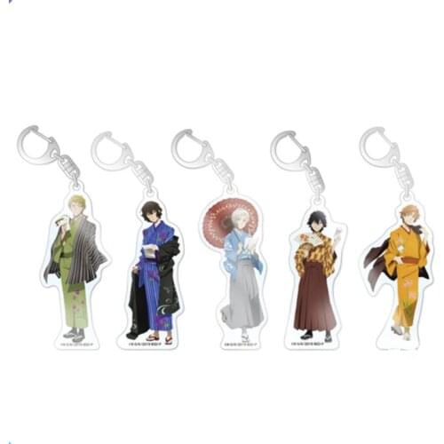 Anime Bungo Stray Dogs Dazai Osamu Nakajima Atsushi Bags Pendant Keychain Acrylic Keyring Cosplay Decor Cartoon Collection Gift