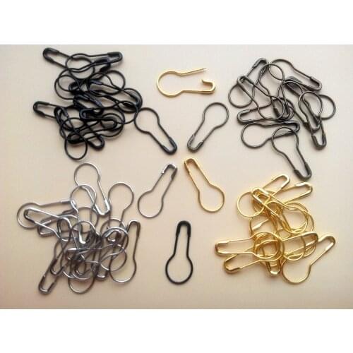 Hot 100pcs Steel Pear Shaped Pins, Gourd Safety Pin Hangtag Seal Brooch For Garment Tag Hangtag Pins Diy Sewing Tools Accessory