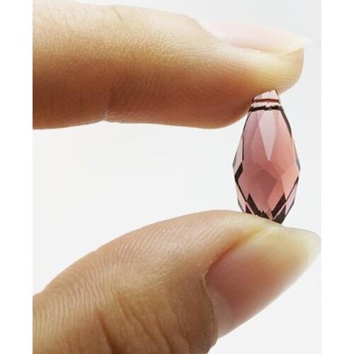 High Quality Fashion Faceted Crystal Drop Tear Glass Beads Top Drill 8*16mm 10pcs for Jewelry DIY Necklace