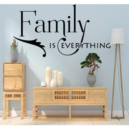 Beauty quotes family Wall Sticker Pvc Removable For Living Room Bedroom Decoration Accessories Murals
