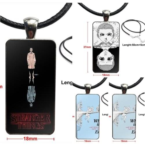 For Unisex Party Gift Necklace Fashion Long Chain With Rectangle Necklace Jewelry Tv Stranger Things The Upside Down