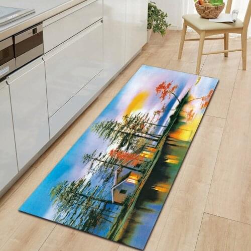 Landscape Series Oil Painting Door Mats Corridor Floor Mats Entrance Front Door Mats Indoor And Outdoor Decorative Carpets