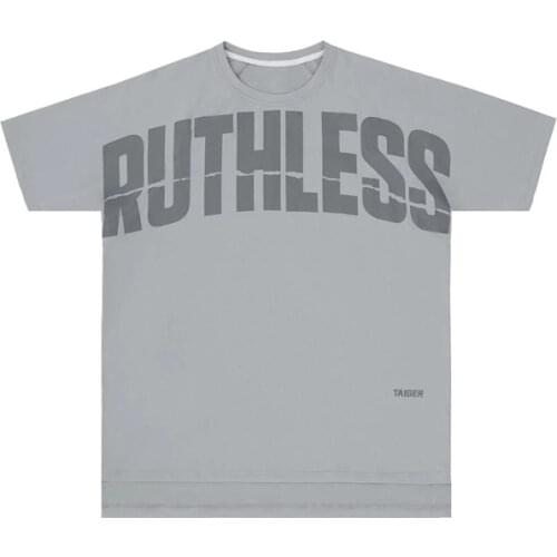 Mens Summer New Fitness T-Shirt Top Loose Version The Fashion Large Print Cotton Sweat Absorption Sports Leisure Short Sleeves