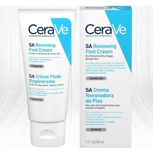 Cerave Sa Renewing The Face Dry Rough Foor Cream 88 Ml Moisturizes Softens Cracked Skin Fragrance Free Salicylic Acid Ceramides