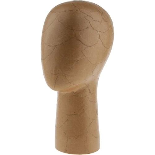 Mannequin Manikin Head Model Hair Wigs Cap Hat Display Holder Brown Paper