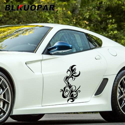 BLKUOPAR for Tribal Flame Car Stickers Fashionable Simple Decals Simple Occlusion Scratch Die Cut Car Door Protector