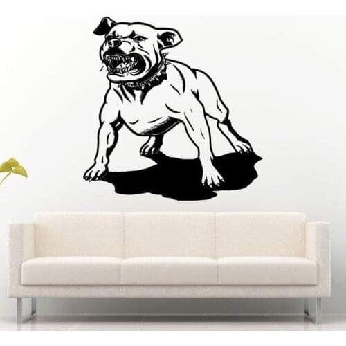 Pet Pitbull Fighter Dog Best Friend Wall Stickers for Living Room Home Art Decor Vinyl Wall Decals Children Bedroom Sticker L233