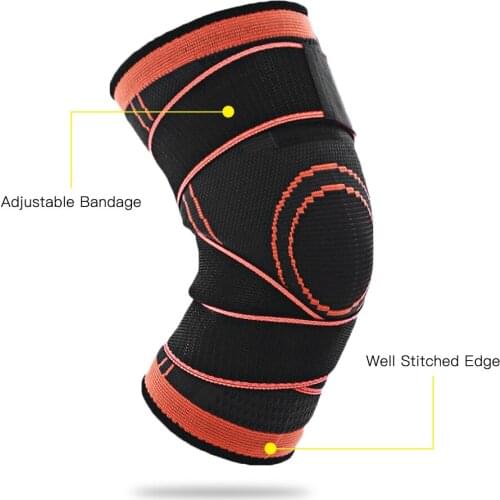 Basketball Knee Brace Pads Sports Knee Sleeve with Bandage Breathable Knee Support Protector