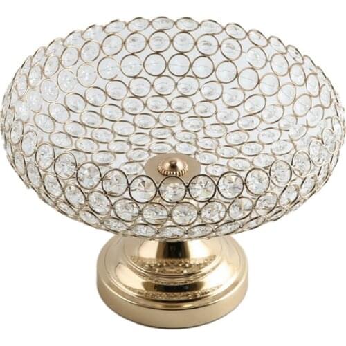 Nordic Crystal Storage Tray Fruit Tray for Living Room Fruit Decoration Dessert Display Plate Wedding Cake Stand