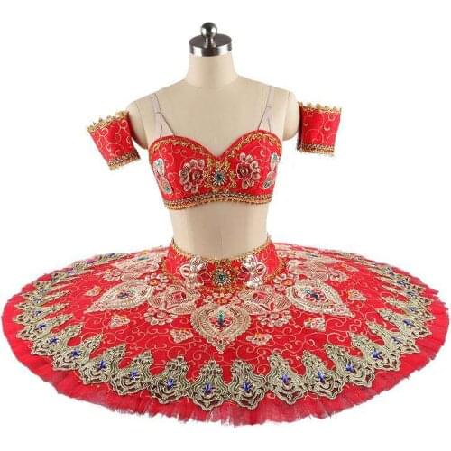 Obalisque tutu ballet tutu ballet dance costumes Le corsaire odalisque First variation Gamzatti ballet La Bayadere red green