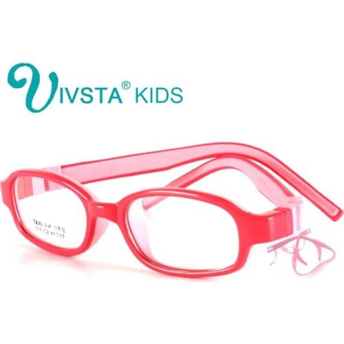 IVSTA 515 41-17 Silicone Boys Glasses TR90 Kids Eyeglasses with retainer strap Children Optical Frame girls amblyopia