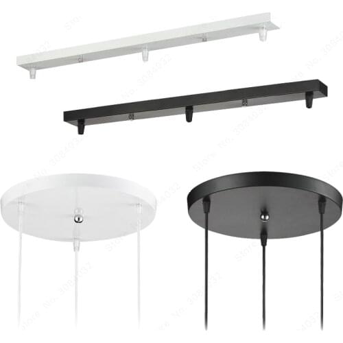 Only ceiling Plate Accessory 3 Lamps Bar Long Round Ceiling Mounted Plate Canopy Customize for Pendant lights Hanglamp DIY