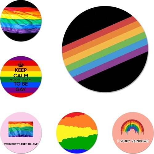 Rainbow LGBT Gay Icons Pins Badge Decoration Brooches Metal Badges For Clothes Backpack Decoration