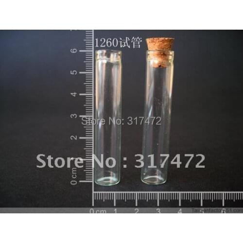 Glass Test Tube Bottle glass vial Pendant Cork Oil Clear High Borosilicate Wishing charm Pendant 1260mm