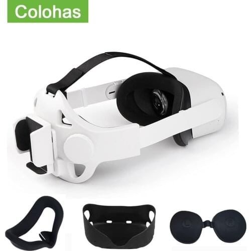Head Strap For Oculus Quest 2 Halo Strap Protective Case Soft Silicone Handle Grip Cover Set For Oculus Quest2 Accessoires